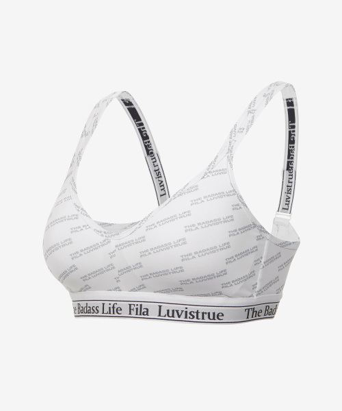 [FILA UNDERWEAR X LUVISTRUE] BELLO PATTERN BRA(WHITE)
