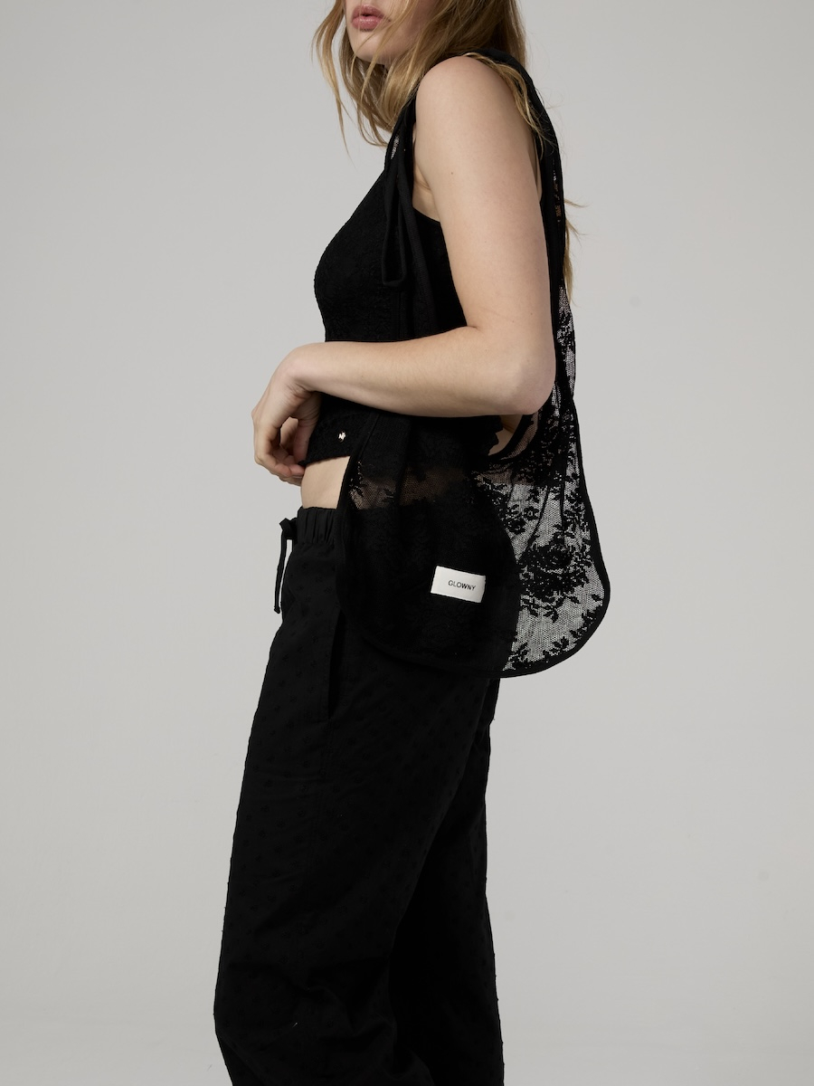 ★送料・関税込★GLOWNY★FLORAL LACE BAG★ MUSINSA | GLOWNY FLORAL LACE BAG (BLACK)