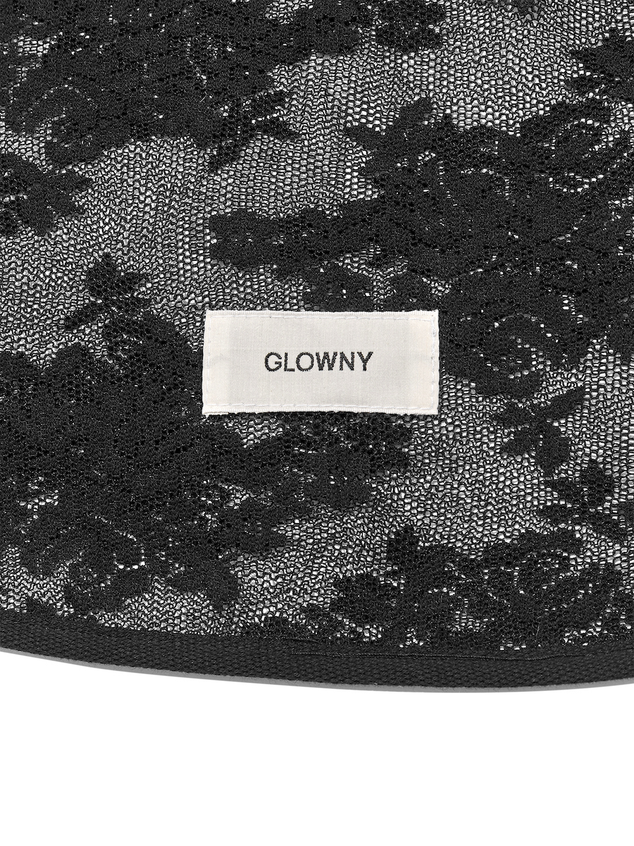 MUSINSA | GLOWNY FLORAL LACE BAG (BLACK)