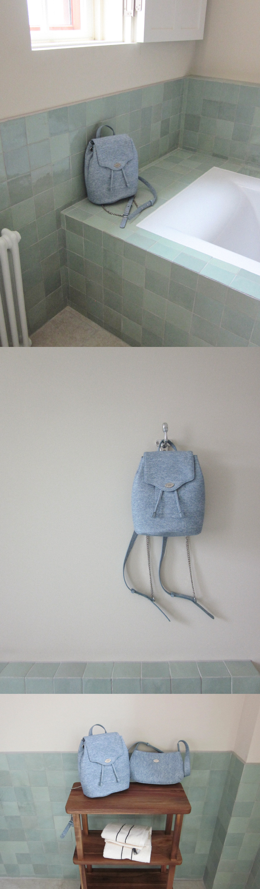 ★SOMEWHERE BUTTER.★ Fle Backpack Denim S4UBG07DNF BACKPACK - SOMEWHERE BUTTER.