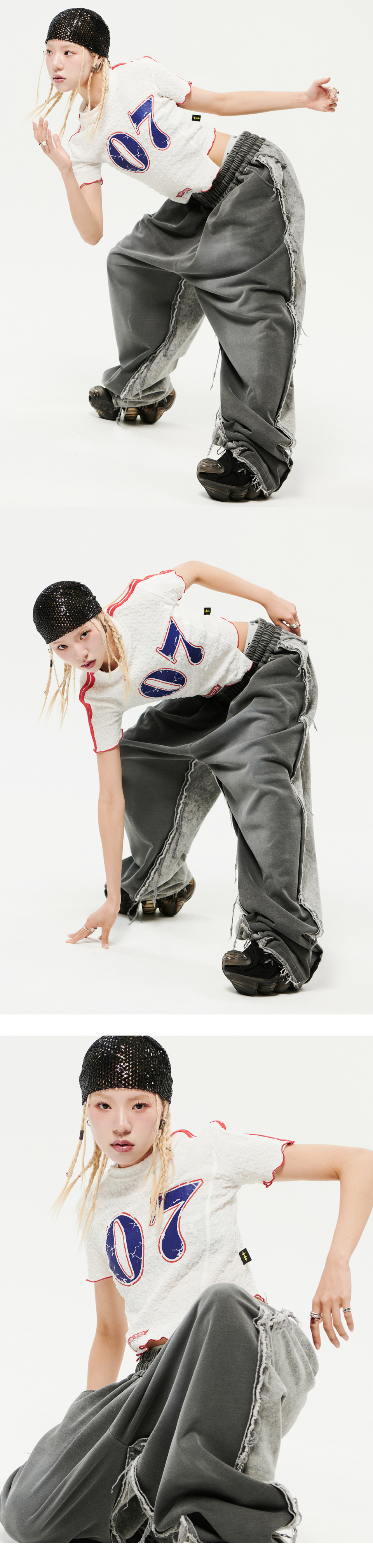 tシャツ 「HOLY NUMBER 7」07 Wave Crop T-shirt レディース HOLY NUMBER 7 tシャツ 「HOLY 7」07 Wave Crop T-shirt