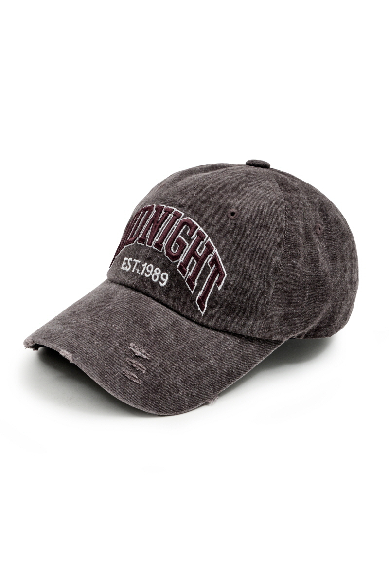 MIDNIGHT MOVE damage cap ロゴボールキャップ MUSINSA | MIDNIGHT MOVE damage cap (brown)