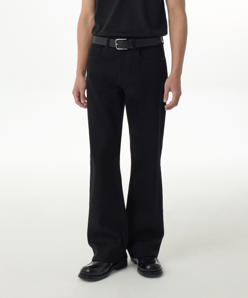 FLARE DENIM PANTS [BLACK]