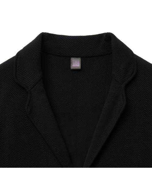 Жаккетный трикотажный жакет, Black