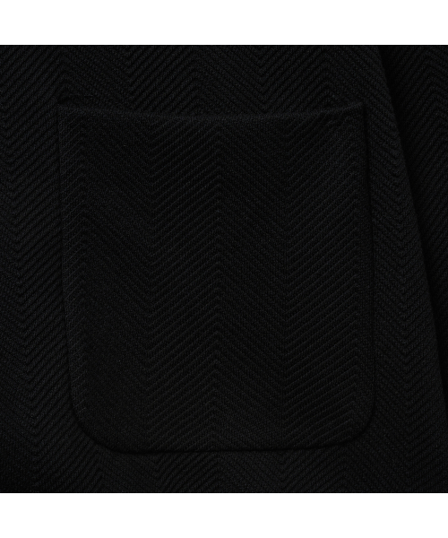 Жаккетный трикотажный жакет, Black