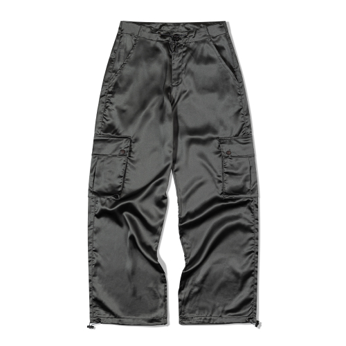 Сатиновые карго брюки (METALLIC GREEN)