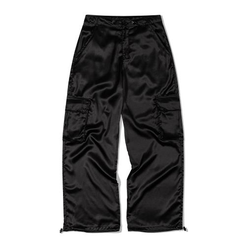 Сатиновые брюки карго (METALLIC BLACK)