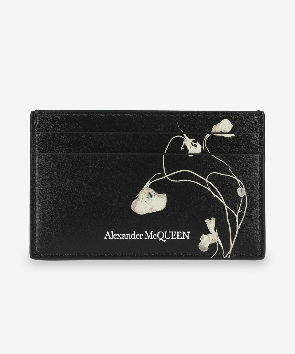 MUSINSA | ALEXANDER MCQUEEN Flower Card Holder - Black