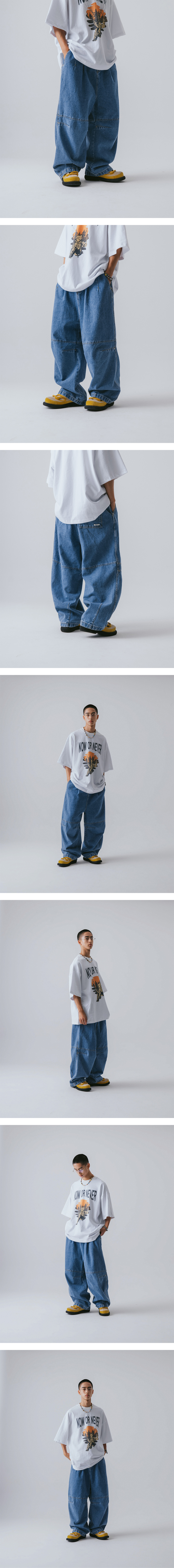 【ANGLAN】24SS★ [AG] Lazy Dart Denim Balloon Pants AG] Lazy Dart Denim Balloon Pants - Black - ANGLAN