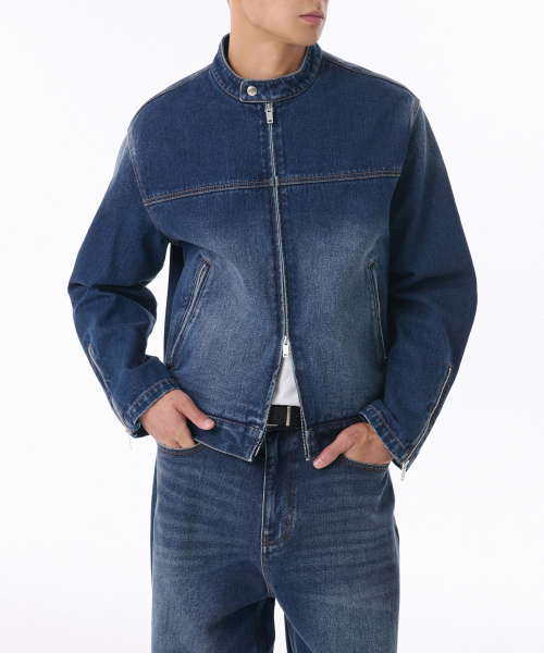 Джинсовая куртка гонщика (Medium Indigo)