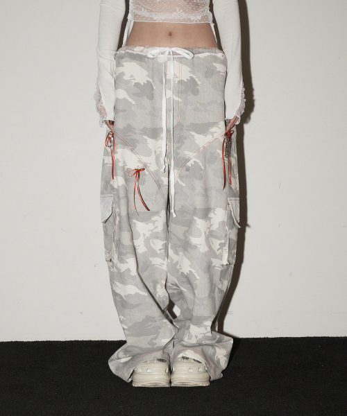 lace cargo pants - camo