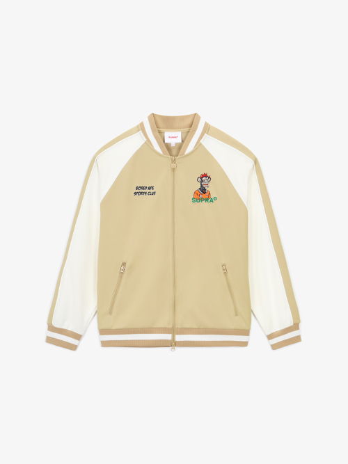 Essential BAYC графический колорблок трек-зип (BEIGE)