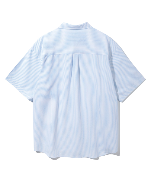 Полосатая рубашка с коротким рукавом DLX1221 из жатого хлопка (3 COLOR)