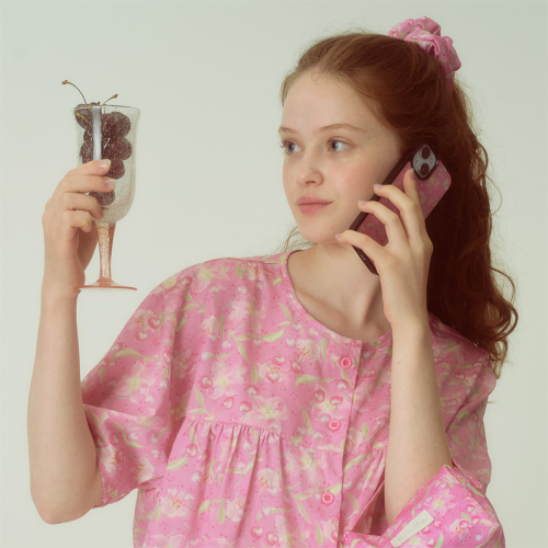 [80s Cotton] Пижама с юбкой Cherry punch skirt pajama