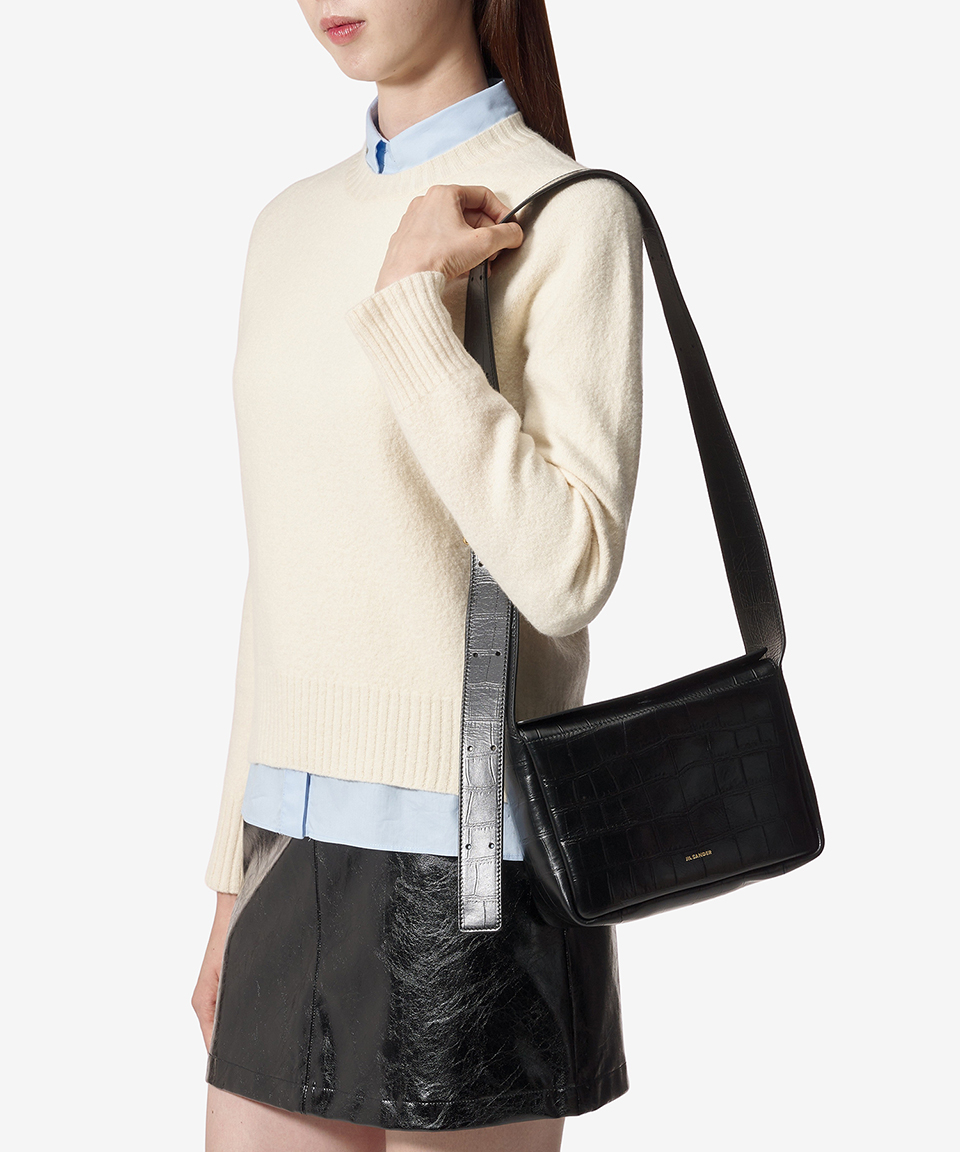 MUSINSA | JIL SANDER Mini Flap Shoulder Bag - Black