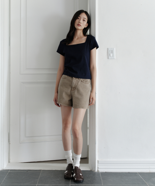 Bambi washed half denim