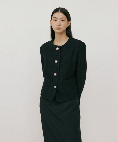 New Classic Tweed Jacket (black)