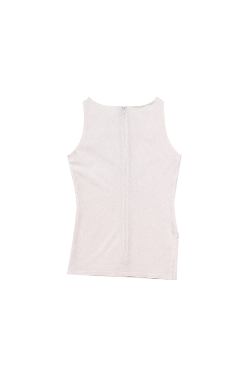 ROSE-SHAPED HEART SLEVELESS #IVORY