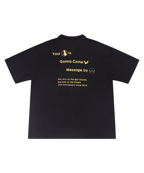 Юбилейный оверсайз поло Gonacom SS Signature Black