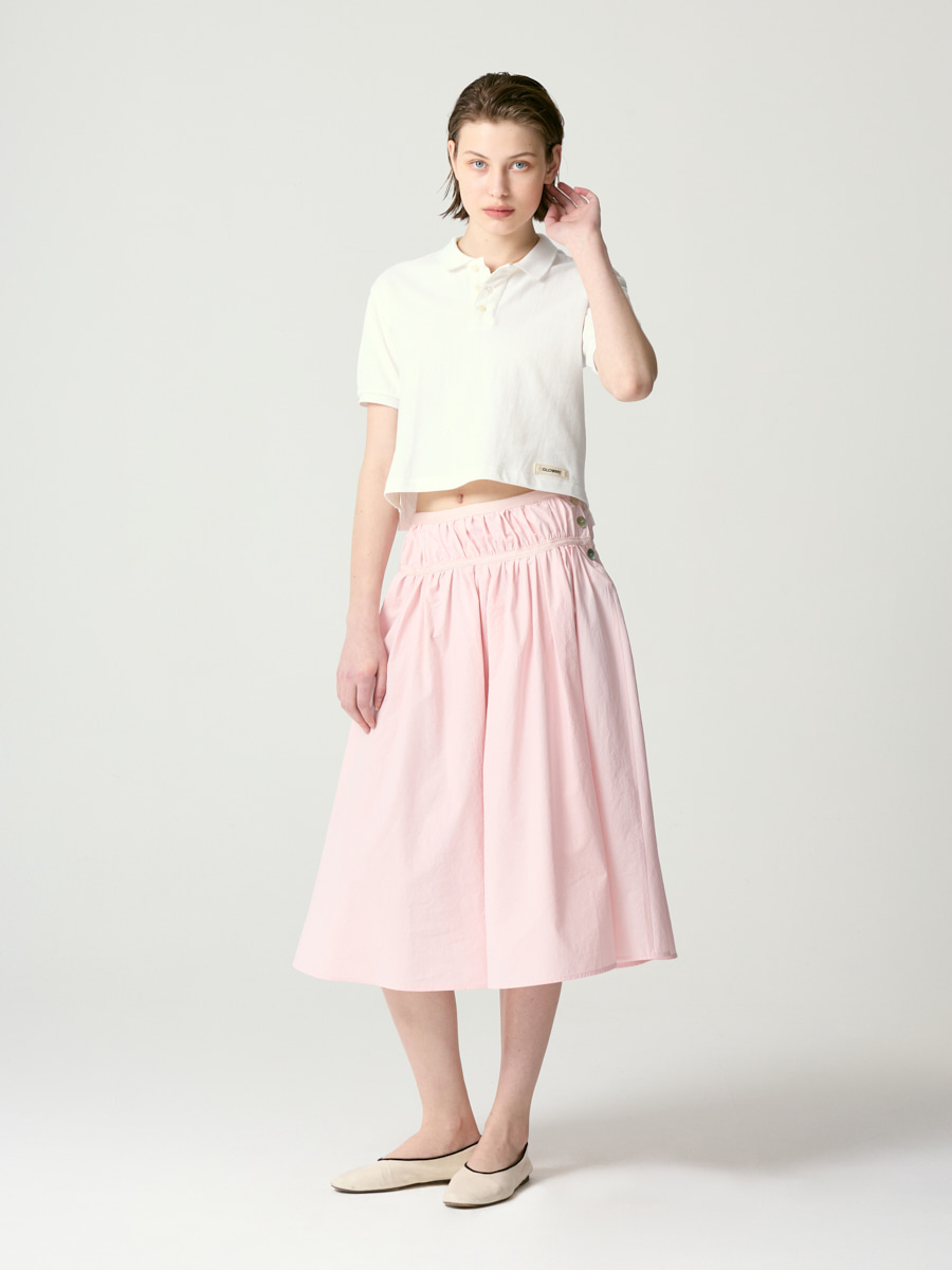 ★送料・関税込★GLOWNY★BLOOM SHIRRING LONG SKIRT★ MUSINSA公式 | GLOWNY BLOOM SHIRRING LONG SKIRT (PINK)