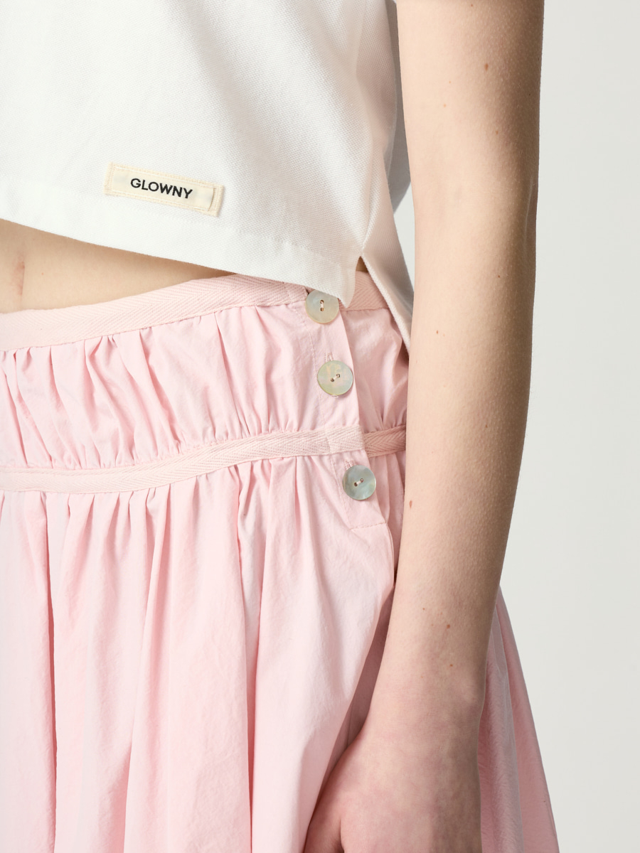 ★送料・関税込★GLOWNY★BLOOM SHIRRING LONG SKIRT★ MUSINSA公式 | GLOWNY BLOOM SHIRRING LONG SKIRT (PINK)