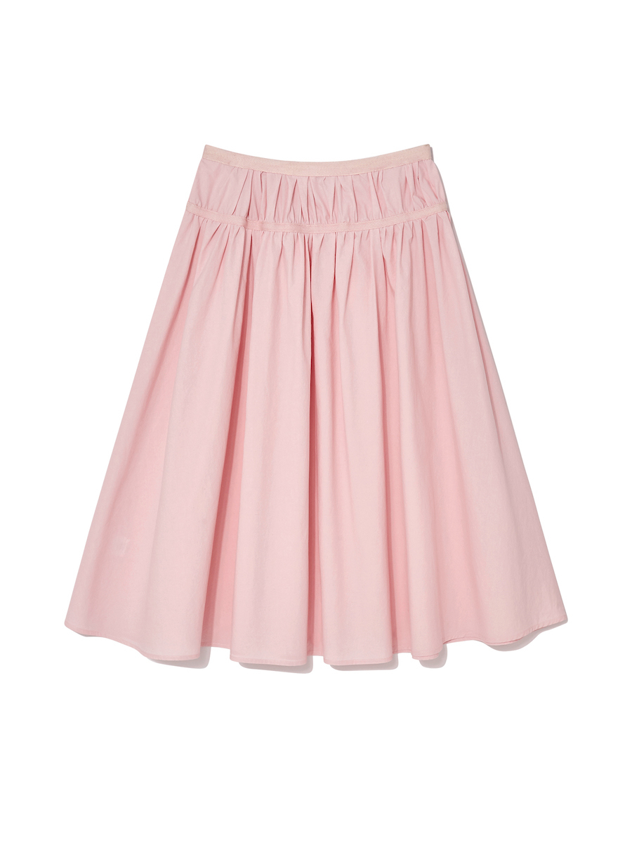 ★GLOWNY★ BLOOM SHIRRING LONG SKIRT NATURAL GY24ASK008NA MUSINSA | GLOWNY BLOOM SHIRRING LONG SKIRT (NATURAL)