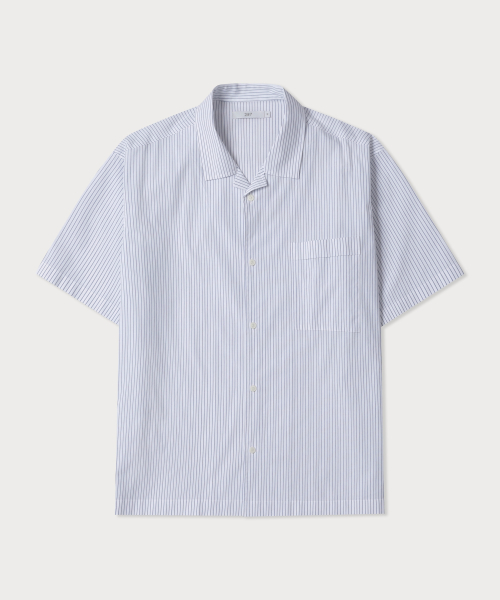STRIPED SHORT SLEEVE PAJAMA SET WHITE