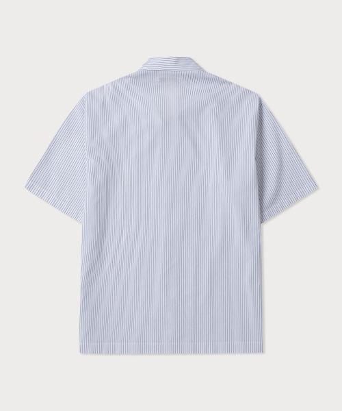 STRIPED SHORT SLEEVE PAJAMA SET WHITE