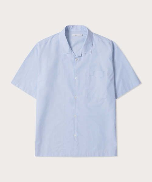 однотонный SLEEVE PAJAMA SET SKY BLUE