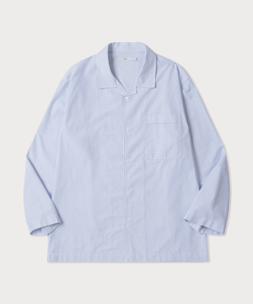 STRIPED LONG SLEEVE PAJAMA SET BLUE