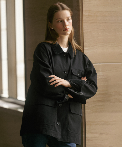COTTON WORK JACKET BLACK