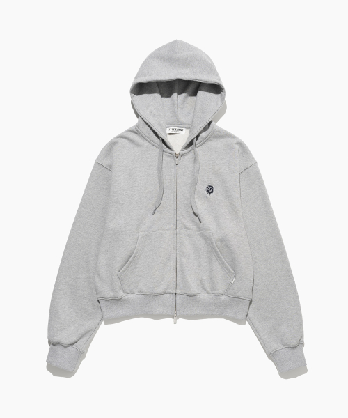 ESSENTIAL ZIP-UP HOODIE MEL GREY