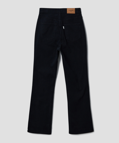 COTTON FLARED PANTS_BLACK