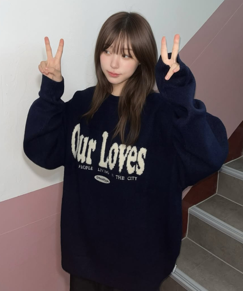 Brushed Love Graphic Knit_6Color thumbnail 8