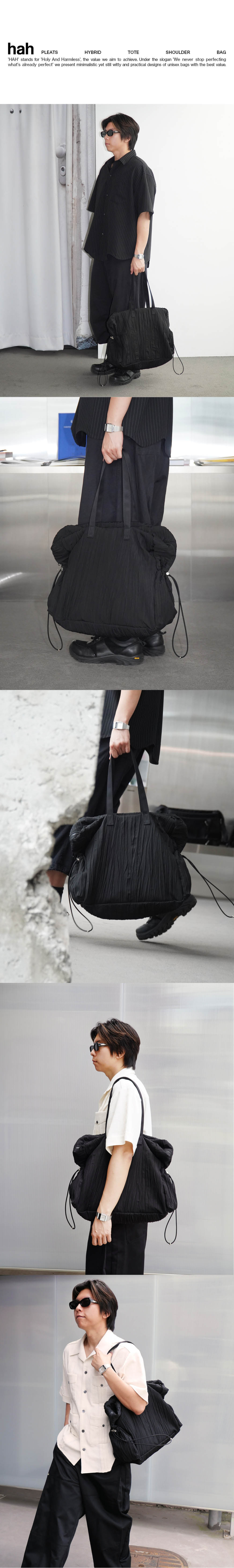ショルダーバッグ・ポシェット HAHARCHIVE WITH CTR Pleated Hybrid Shoulder Crossbag CTR Edition] Pleats Hybrid Shoulder Crossbody Bag - HAH