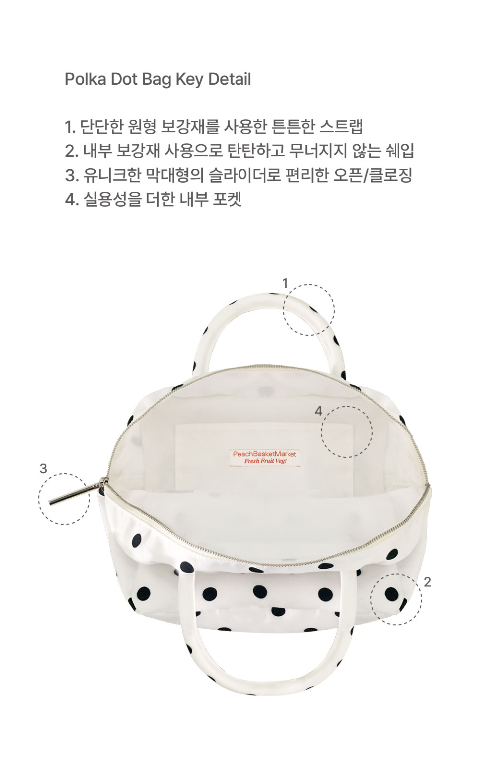 韓国商品/PEACHBASKETMARKET Polka Dot Bag MUSINSA | PEACH BASKET MARKET Polka Dot Bag (black)