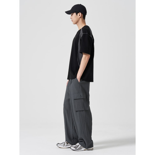 Поло-футболка с одним акцентом и текстурой, Black (424742DY25)