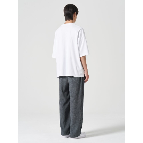Полуширокие брюки на резинке Crease, Grey (424721DY13)