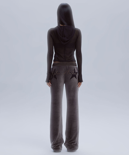 SHEER THIN HOODED_BK