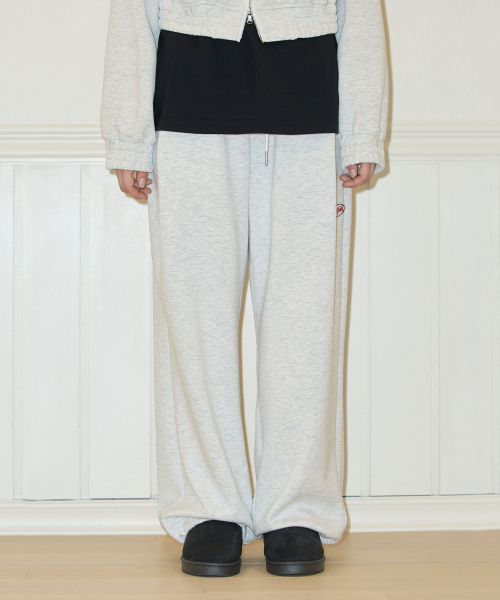 (UX)ONE TUCK WIDE SWEAT PANTS L/GREY
