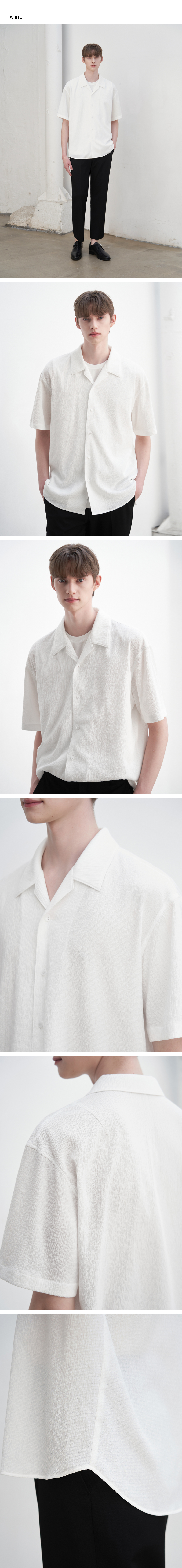soerte LOOSE H/S OPEN COLLAR SHIRT ホワイト MUSINSA | DRAW FIT Sheer Collar Loose fit Open Collar Shirt