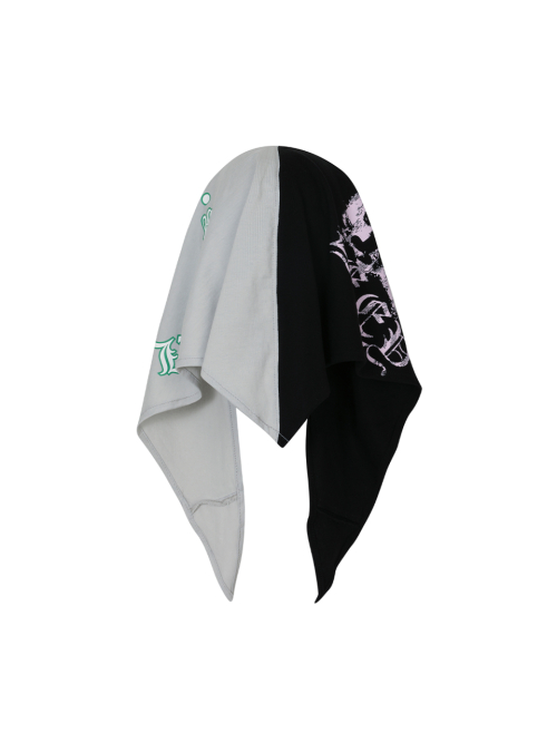 MUSINSA | L.E.E.Y SCARF LOGO DURAG HAT BLACK