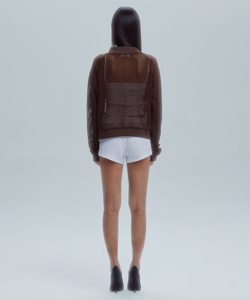 SYMBOL MESH JERSEY ZIP-UP_BR