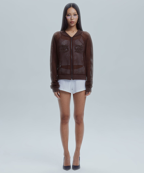SYMBOL MESH JERSEY ZIP-UP_BR