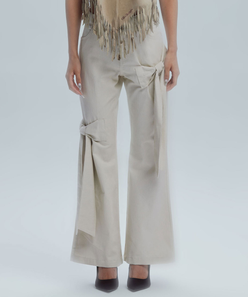 RIBBON BOOTSCUT PANTS_BE