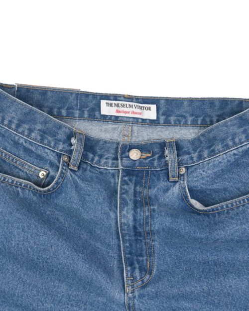 SIDE PANEL DENIM PANTS (BLUE)