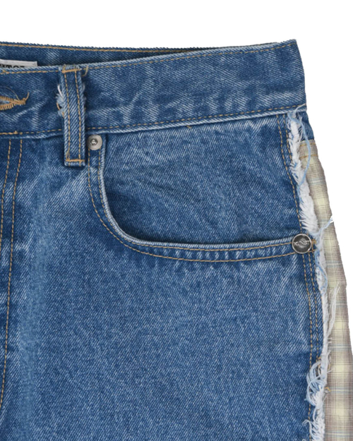 SIDE PANEL DENIM PANTS (BLUE)