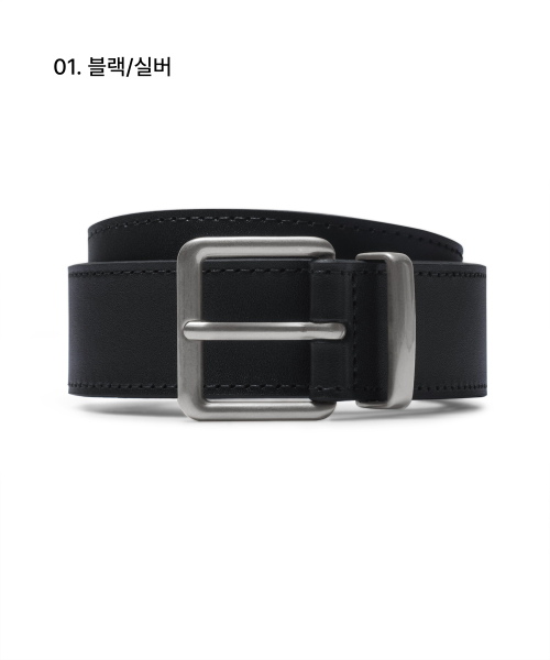 Rounded Square Leather Belt_30mm thumbnail 2