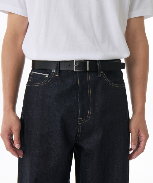 Rounded Square Leather Belt_30mm thumbnail 3