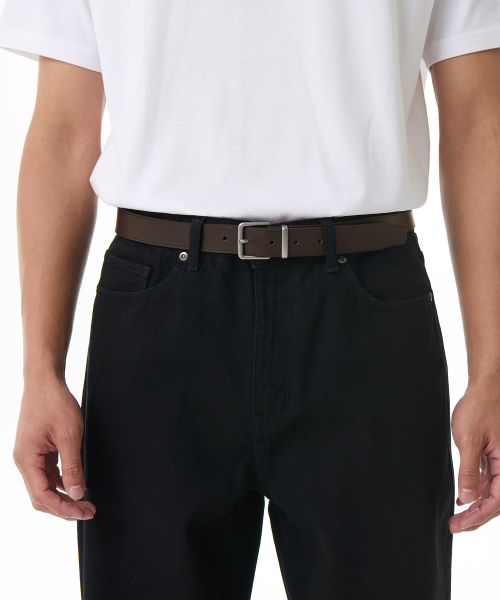 Rounded Square Leather Belt_30mm thumbnail 5